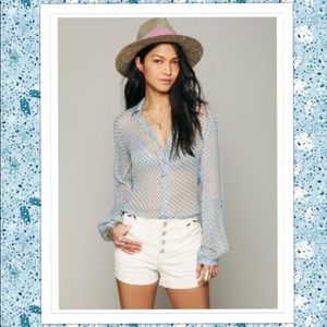 Free People Button Down Blouse